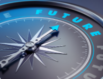  compass with the word future